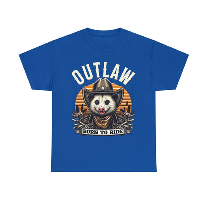 Outlaw Born To Ride - Unisex Heavy Cotton Tee