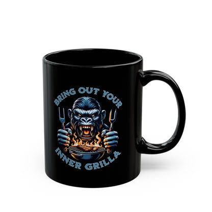 Bring Out Your Inner Grilla - Black Mug (11oz, 15oz)