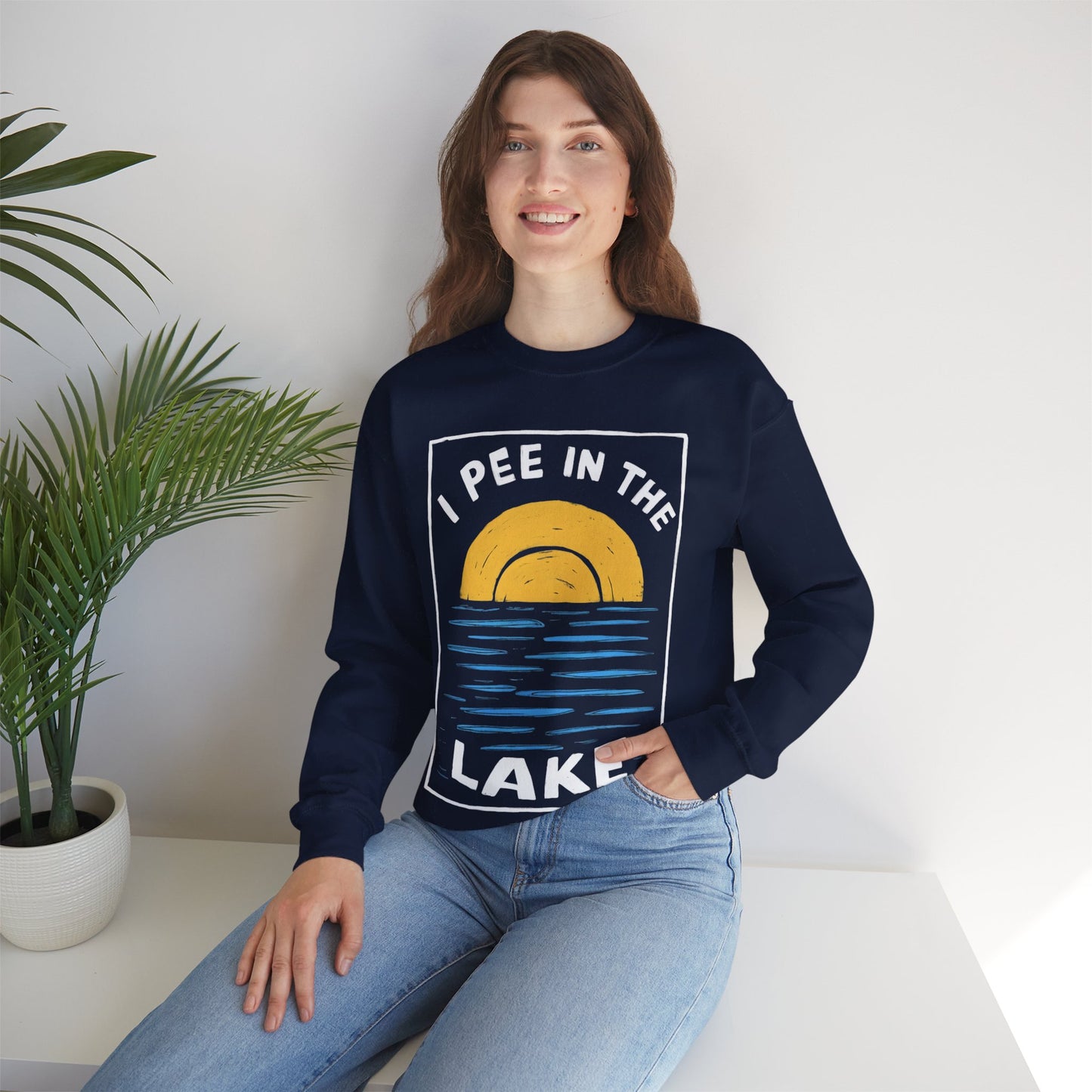 I Pee In The Lake - Unisex Heavy Blend™ Crewneck Sweatshirt