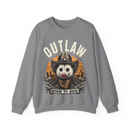 Outlaw Born To Ride - Unisex Heavy Blend™ Crewneck Sweatshirt