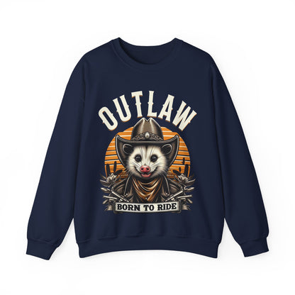 Outlaw Born To Ride - Unisex Heavy Blend™ Crewneck Sweatshirt