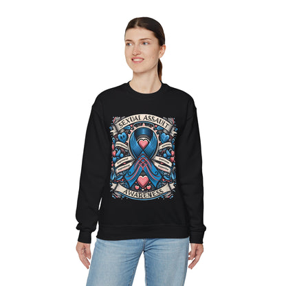 Sexual Assault Awareness - Unisex Heavy Blend™ Crewneck Sweatshirt