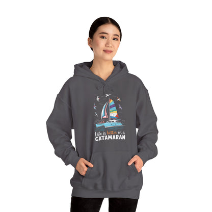 Life is Better on a Catamaran - Unisex Heavy Blend™ Hooded Sweatshirt