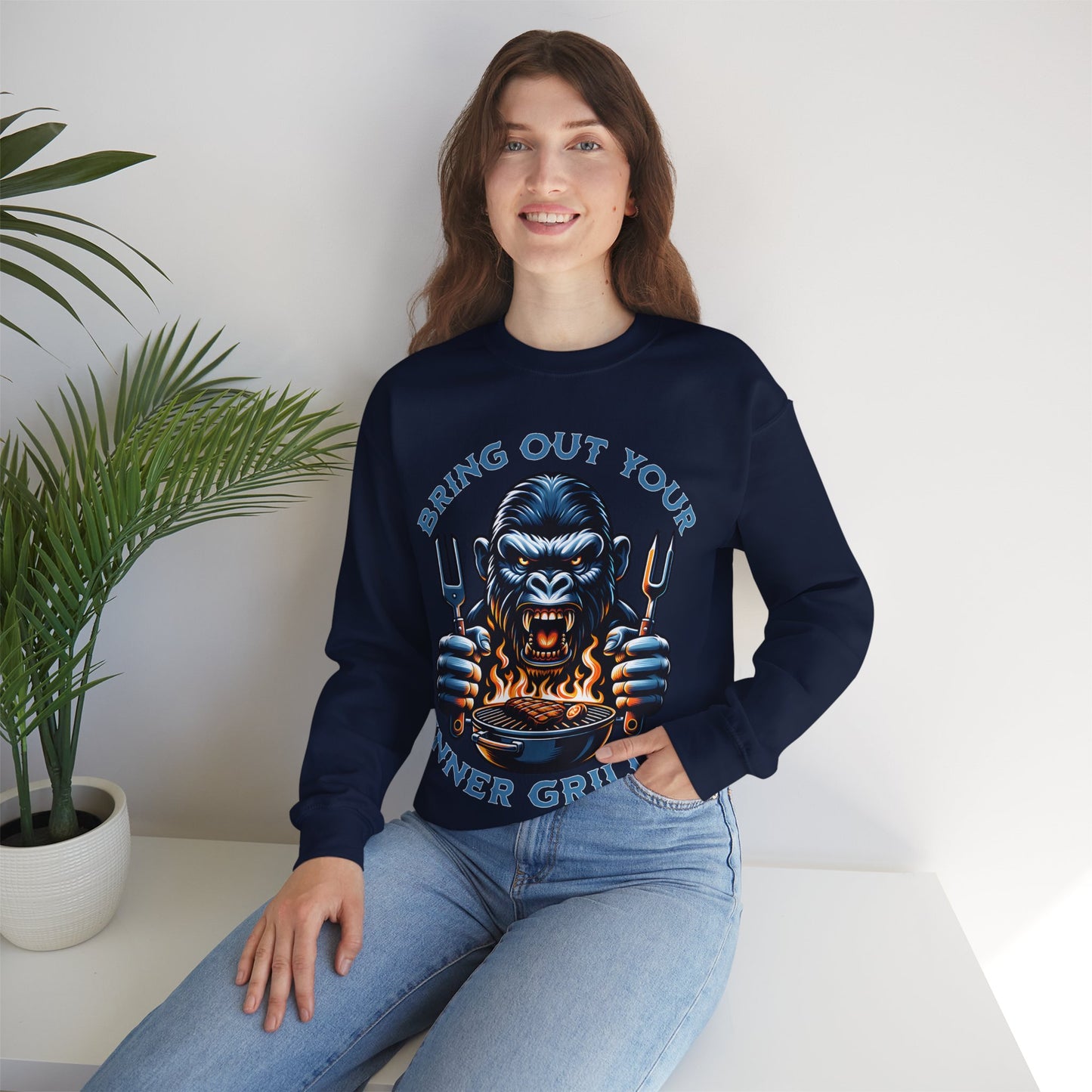 Bring Out Your Inner Grilla - Unisex Heavy Blend™ Crewneck Sweatshirt