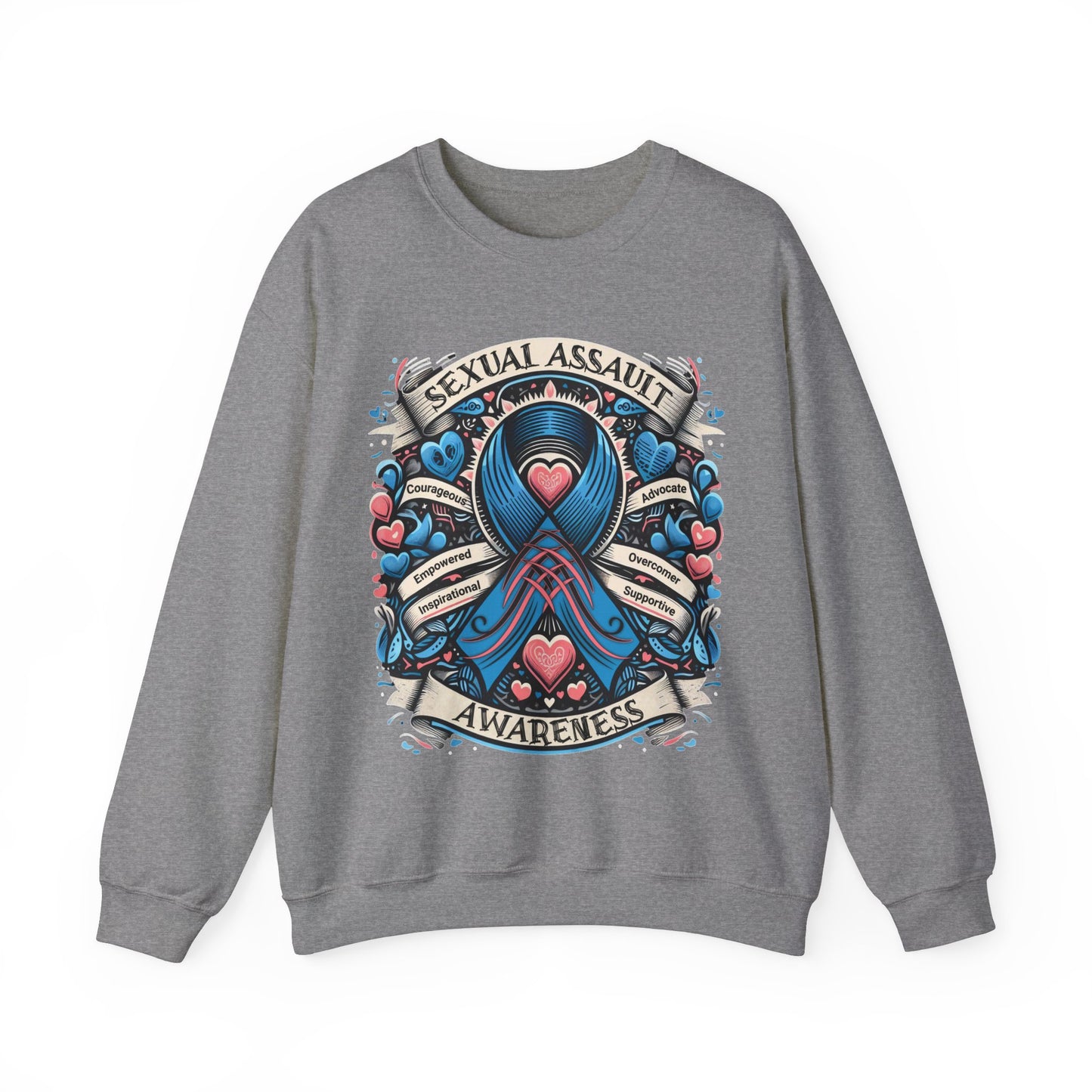 Sexual Assault Awareness - Unisex Heavy Blend™ Crewneck Sweatshirt