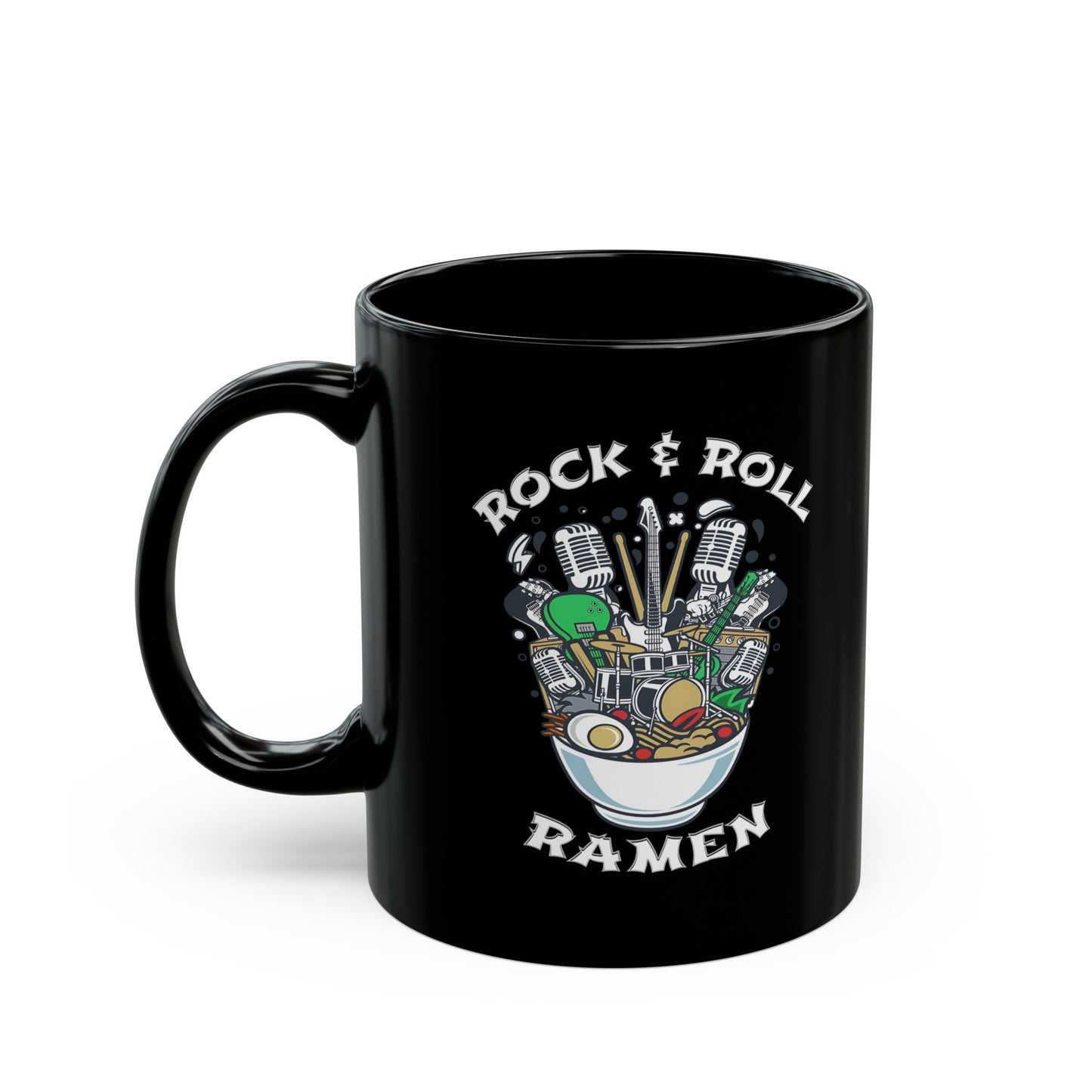 Rock & Roll Ramen - Black Mug (11oz, 15oz)