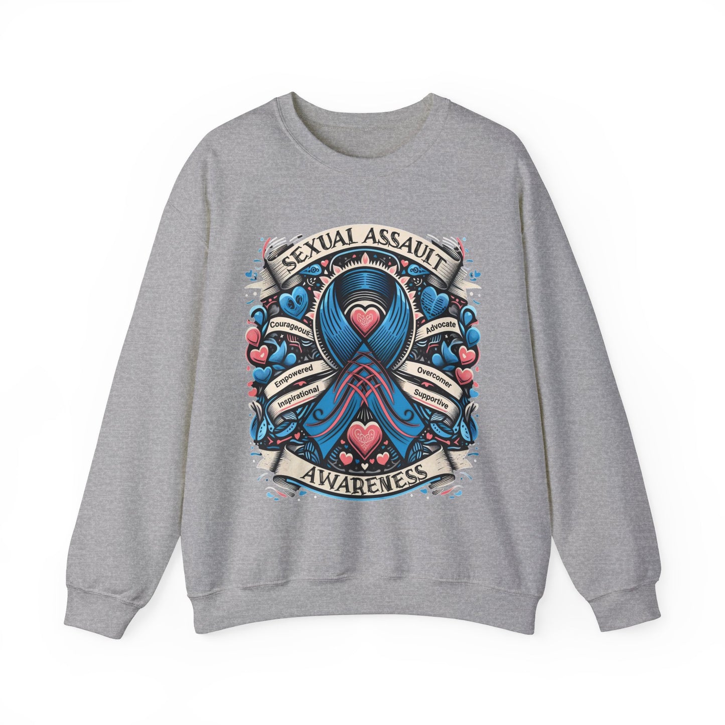 Sexual Assault Awareness - Unisex Heavy Blend™ Crewneck Sweatshirt