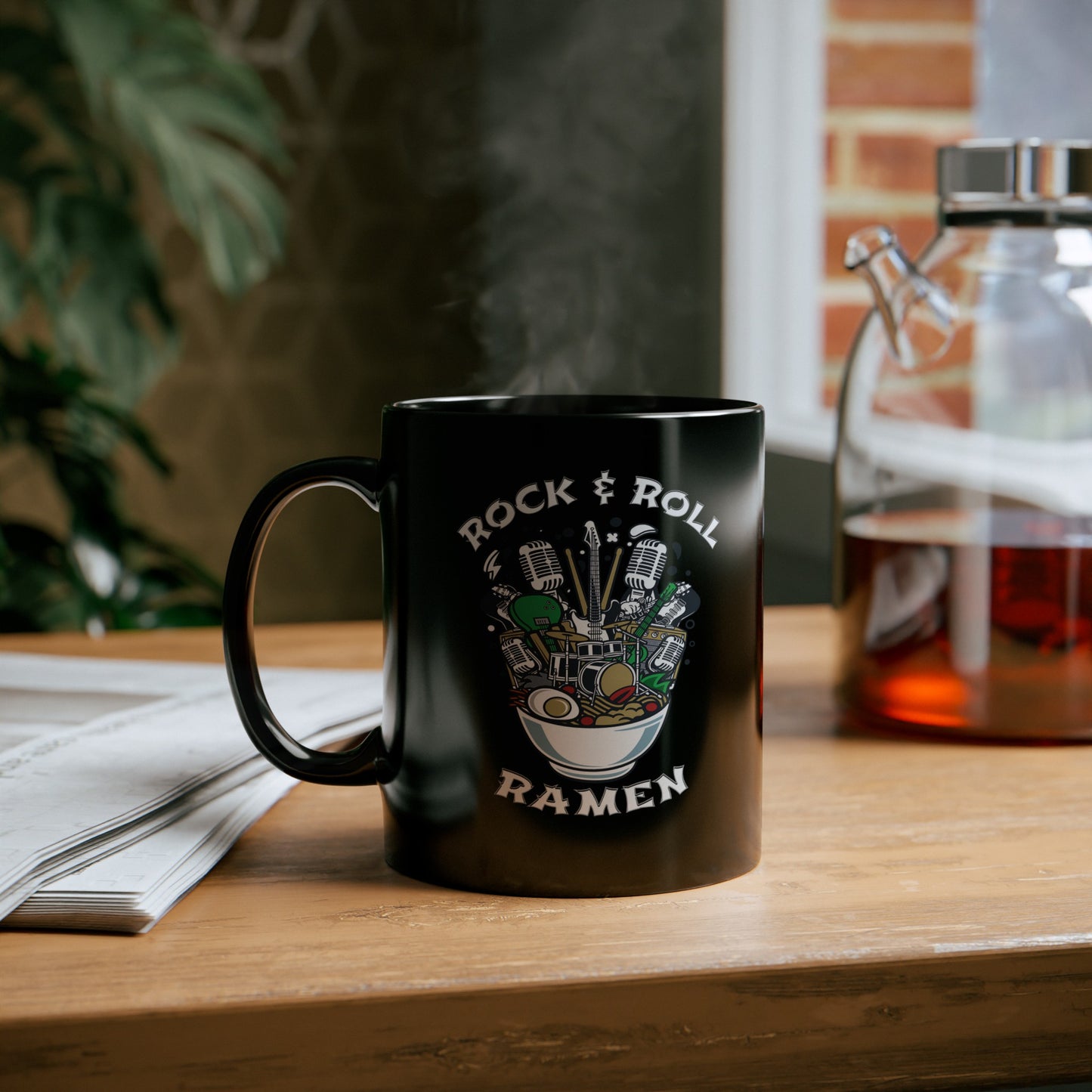 Rock & Roll Ramen - Black Mug (11oz, 15oz)