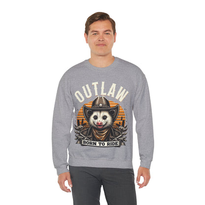 Outlaw Born To Ride - Unisex Heavy Blend™ Crewneck Sweatshirt