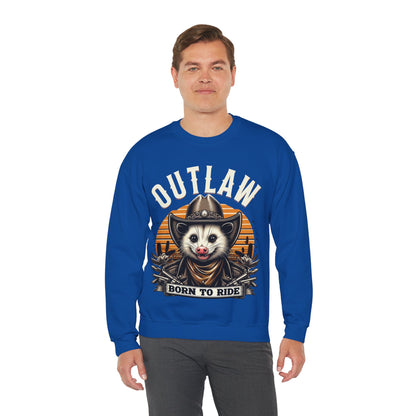 Outlaw Born To Ride - Unisex Heavy Blend™ Crewneck Sweatshirt