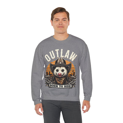 Outlaw Born To Ride - Unisex Heavy Blend™ Crewneck Sweatshirt