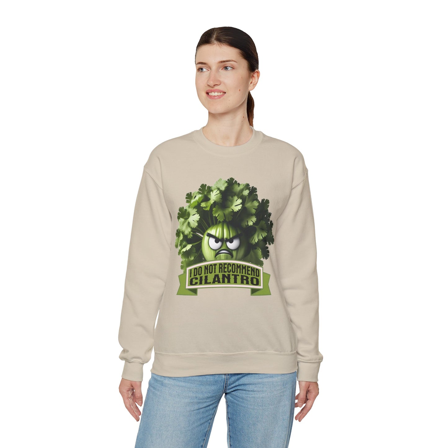 I Do Not Recommend Cilantro Funny - Unisex Heavy Blend™ Crewneck Sweatshirt