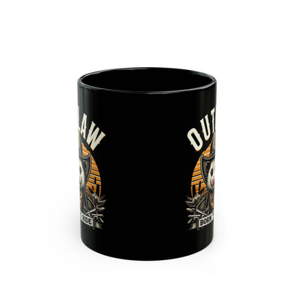 Outlaw Born To Ride - Black Mug (11oz, 15oz)