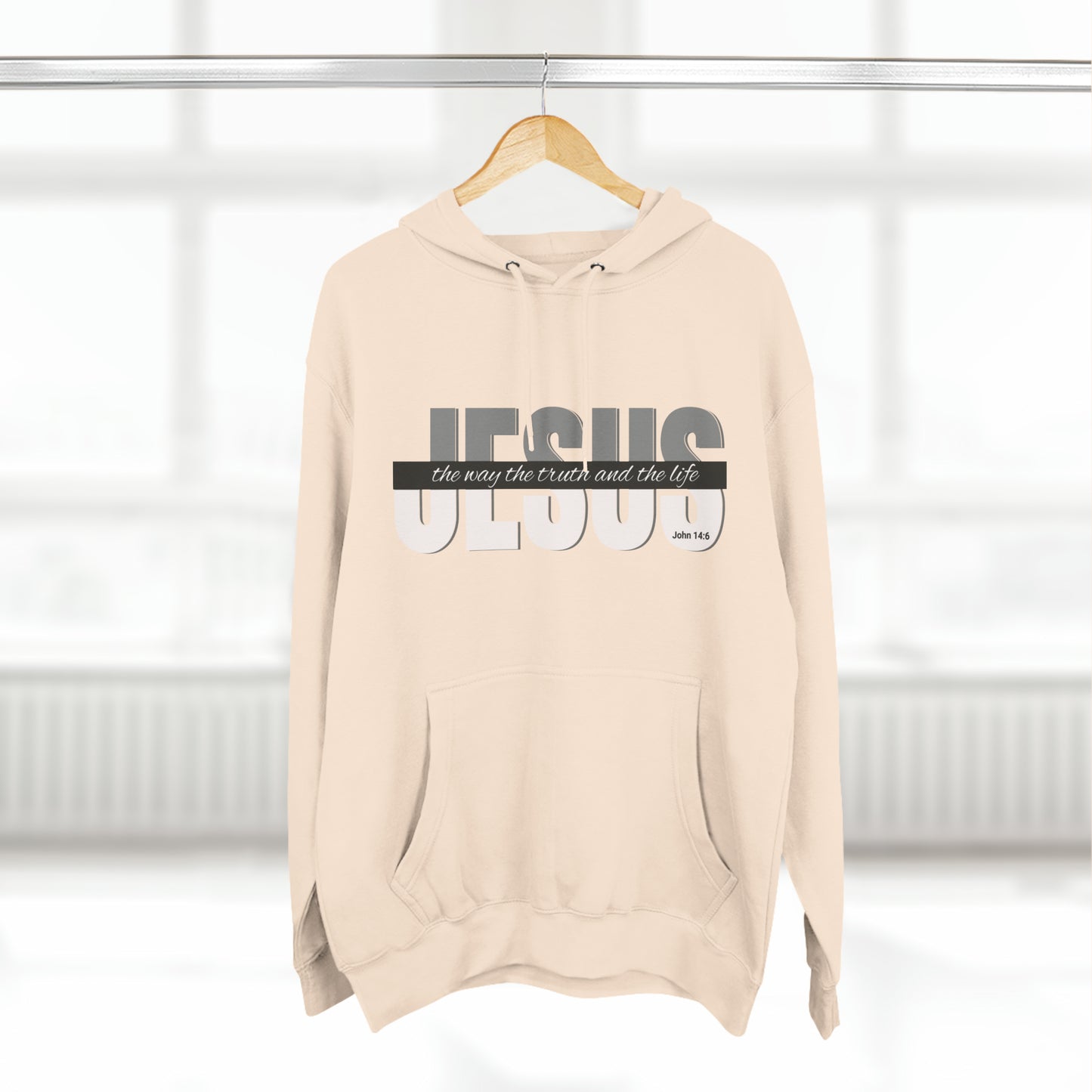 Jesus The Way The Truth and The Life - John 14:6 - Three-Panel Fleece Hoodie