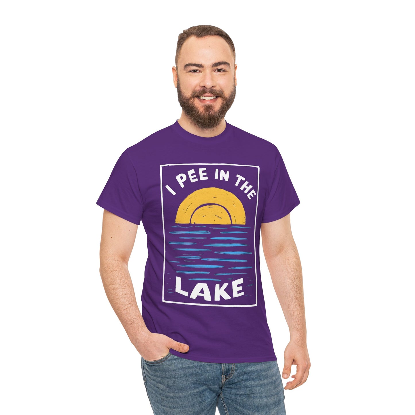 I Pee In The Lake - Unisex Heavy Cotton Tee