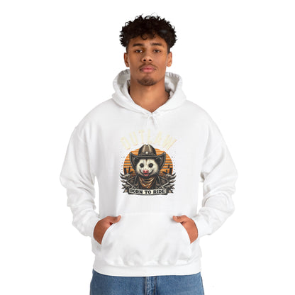 Outlaw Born To Ride - Unisex Heavy Blend™ Hooded Sweatshirt