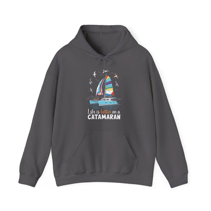 Life is Better on a Catamaran - Unisex Heavy Blend™ Hooded Sweatshirt