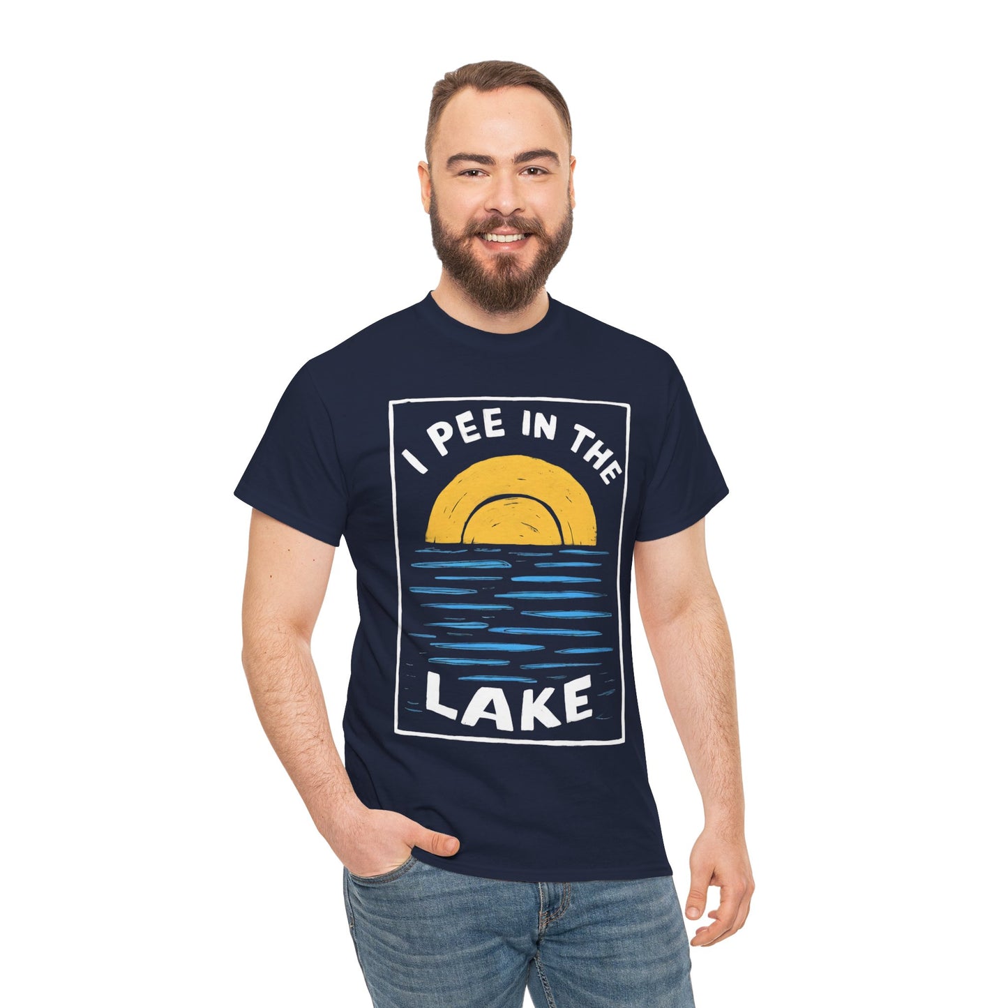 I Pee In The Lake - Unisex Heavy Cotton Tee