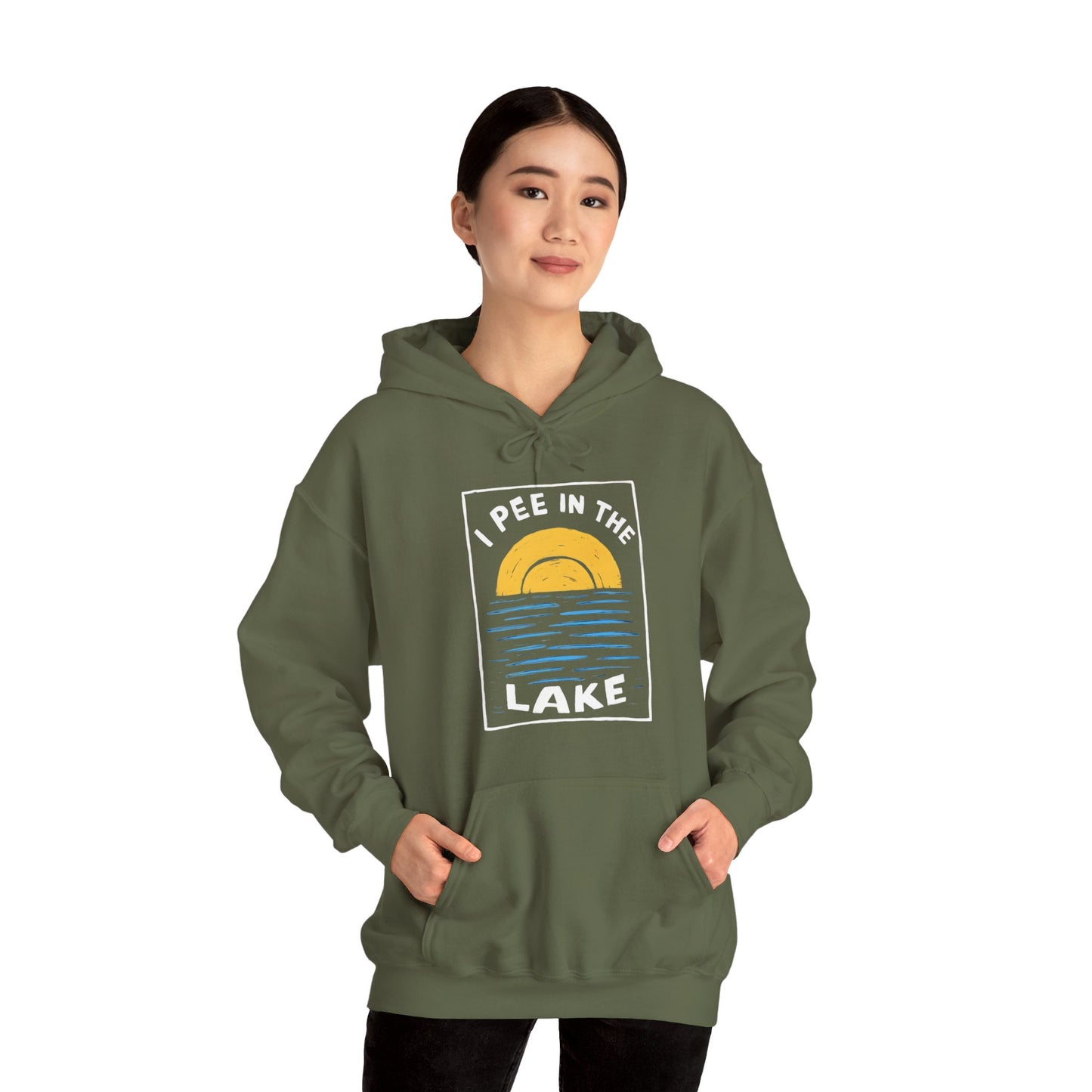 I Pee In The Lake - Unisex Heavy Blend™ Hooded Sweatshirt