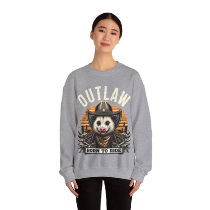 Outlaw Born To Ride - Unisex Heavy Blend™ Crewneck Sweatshirt