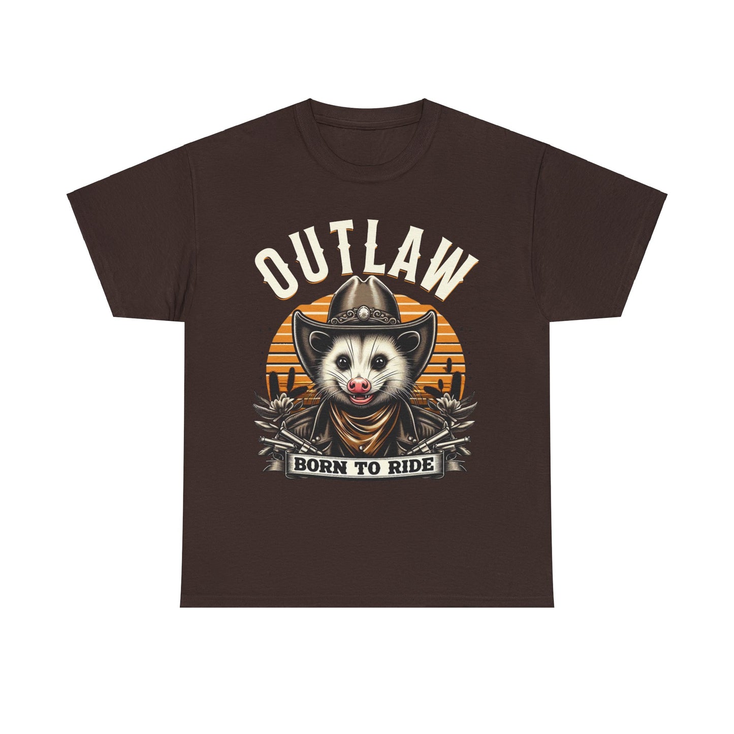 Outlaw Born To Ride - Unisex Heavy Cotton Tee