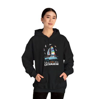 Life is Better on a Catamaran - Unisex Heavy Blend™ Hooded Sweatshirt