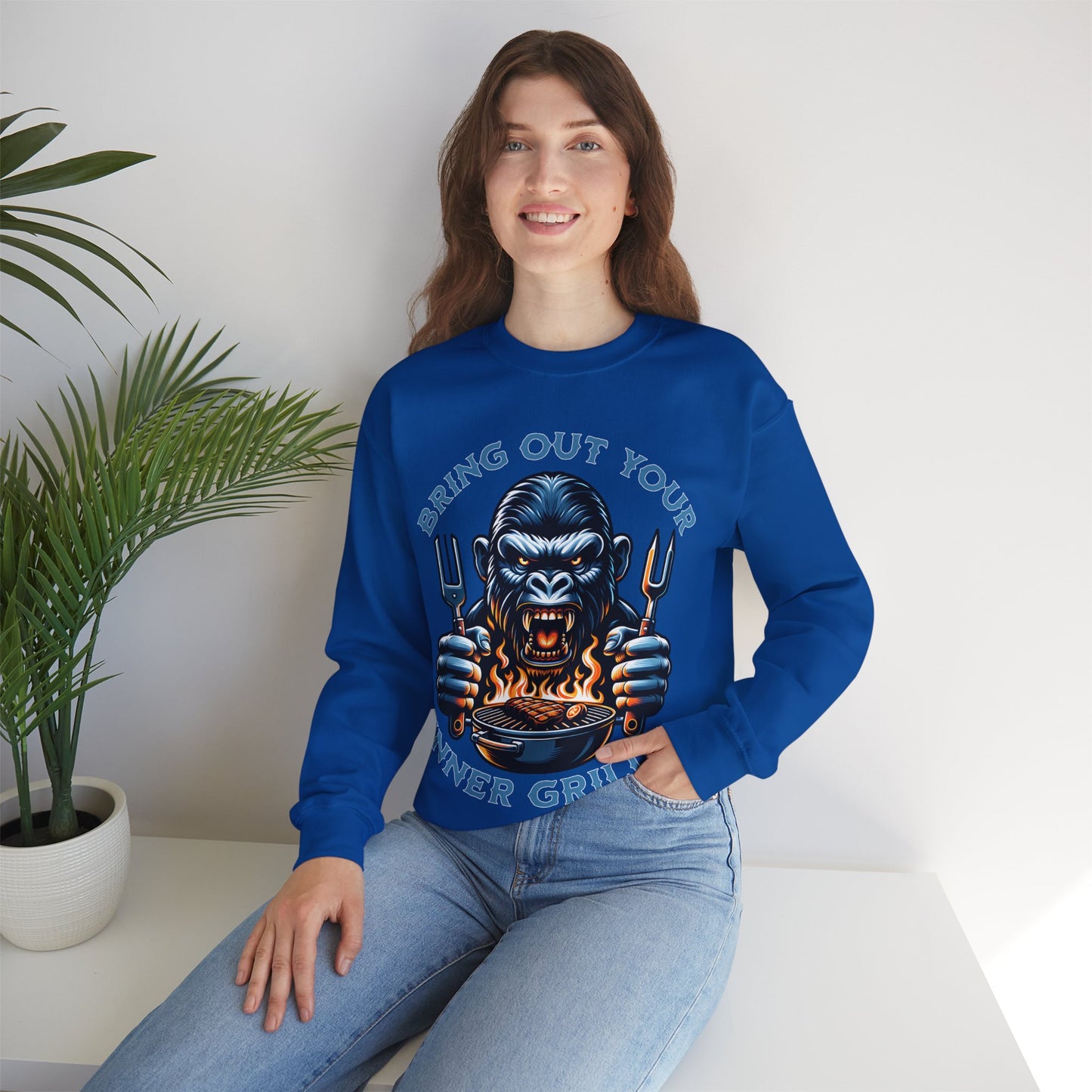 Bring Out Your Inner Grilla - Unisex Heavy Blend™ Crewneck Sweatshirt