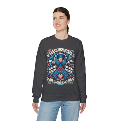 Sexual Assault Awareness - Unisex Heavy Blend™ Crewneck Sweatshirt