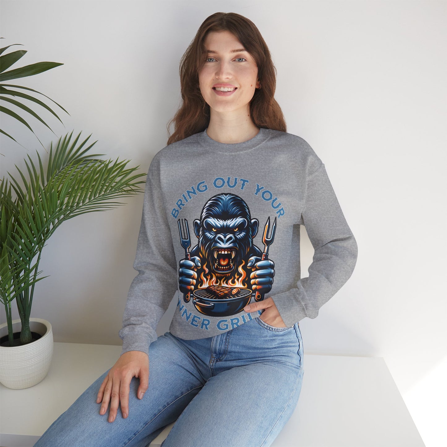 Bring Out Your Inner Grilla - Unisex Heavy Blend™ Crewneck Sweatshirt