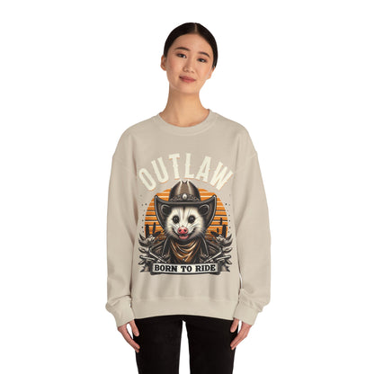 Outlaw Born To Ride - Unisex Heavy Blend™ Crewneck Sweatshirt