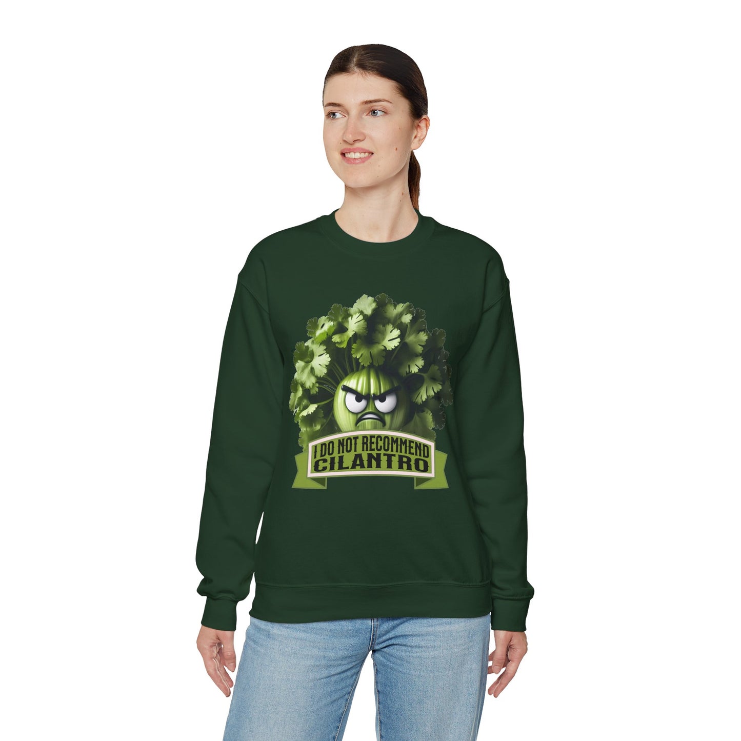 I Do Not Recommend Cilantro Funny - Unisex Heavy Blend™ Crewneck Sweatshirt