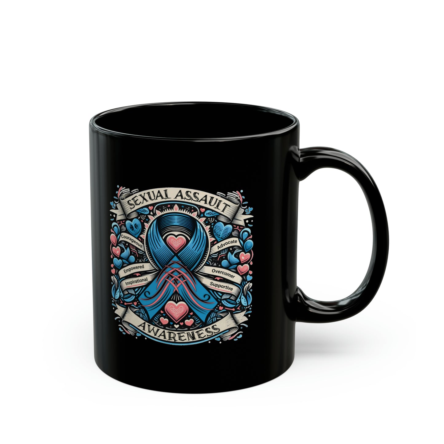 Sexual Assault Awareness - Black Mug (11oz, 15oz)