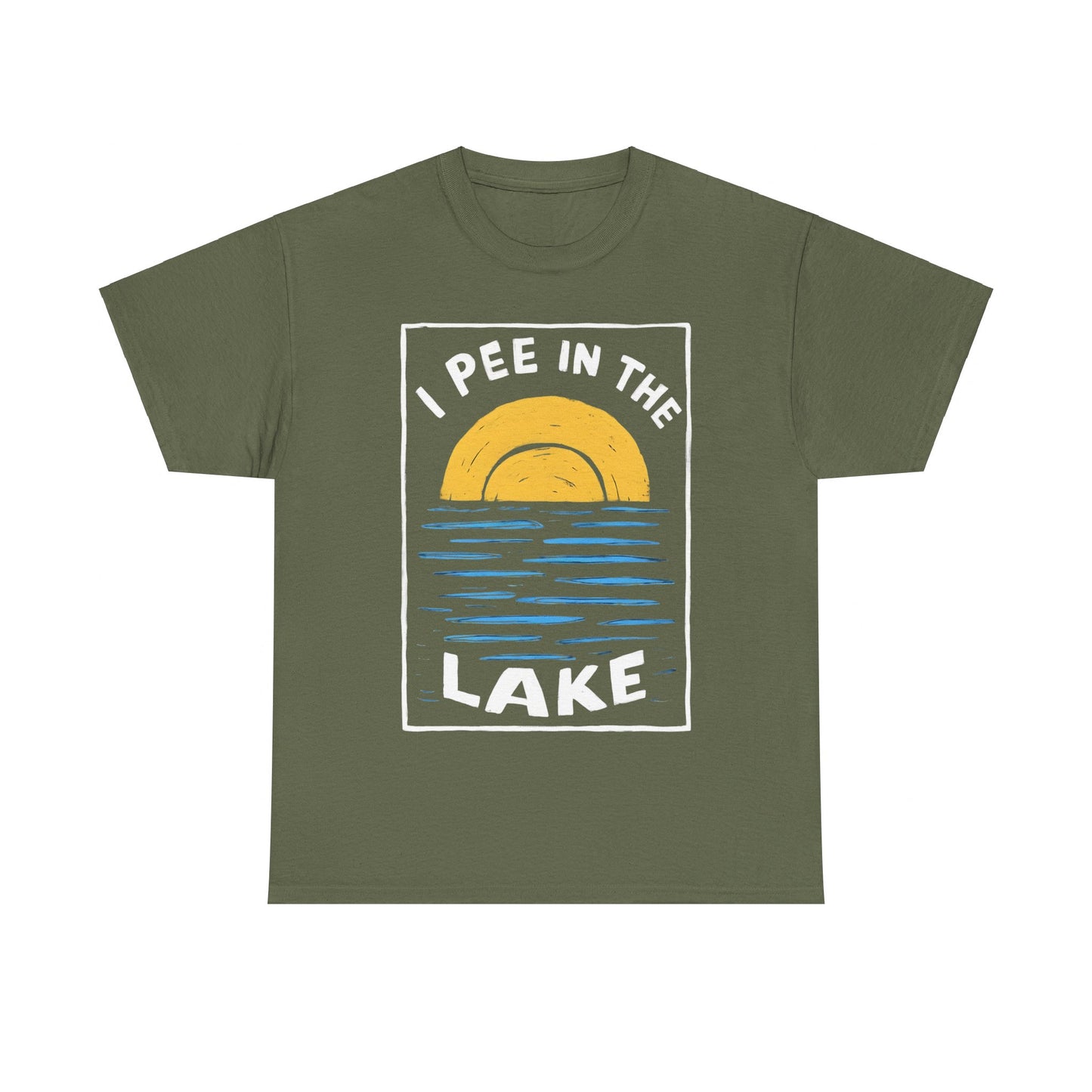 I Pee In The Lake - Unisex Heavy Cotton Tee