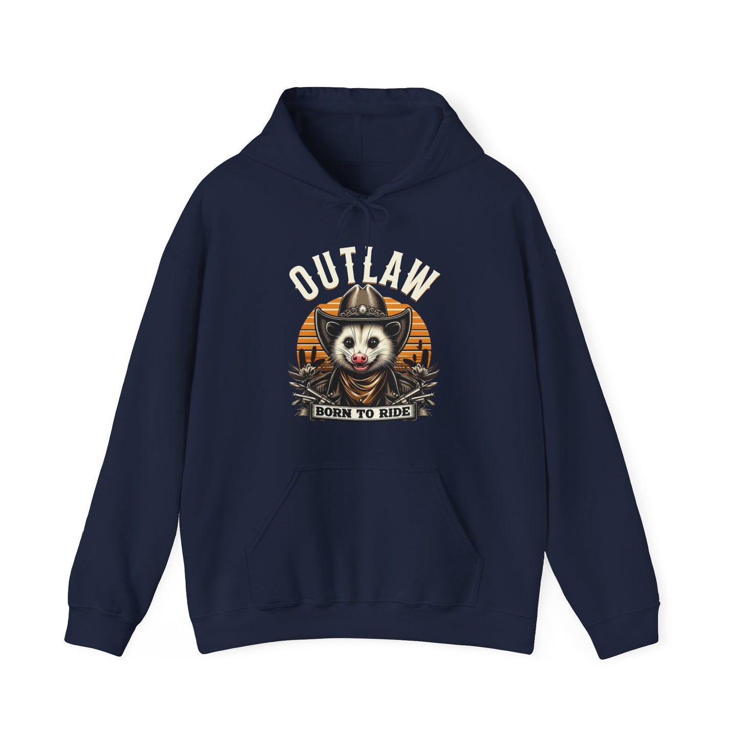 Outlaw Born To Ride - Unisex Heavy Blend™ Hooded Sweatshirt