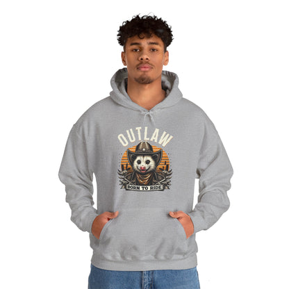 Outlaw Born To Ride - Unisex Heavy Blend™ Hooded Sweatshirt