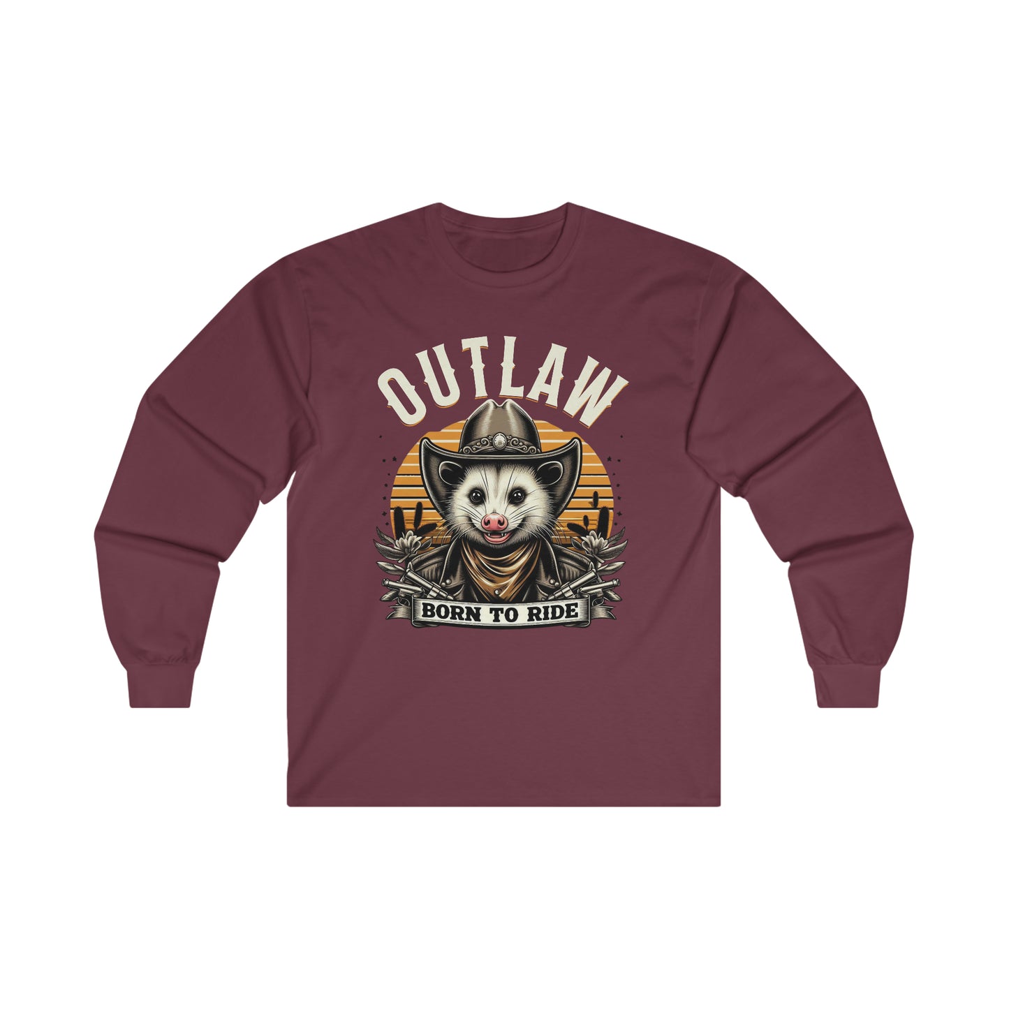 Outlaw Born To Ride - Unisex Ultra Cotton Long Sleeve Tee