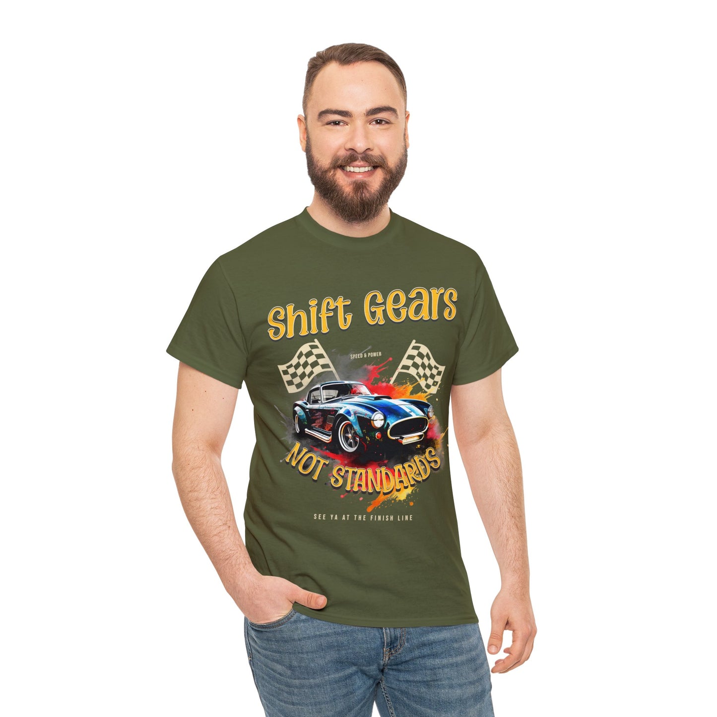 Race Car Shift Gears Not Standards Inspirational T-Shirt