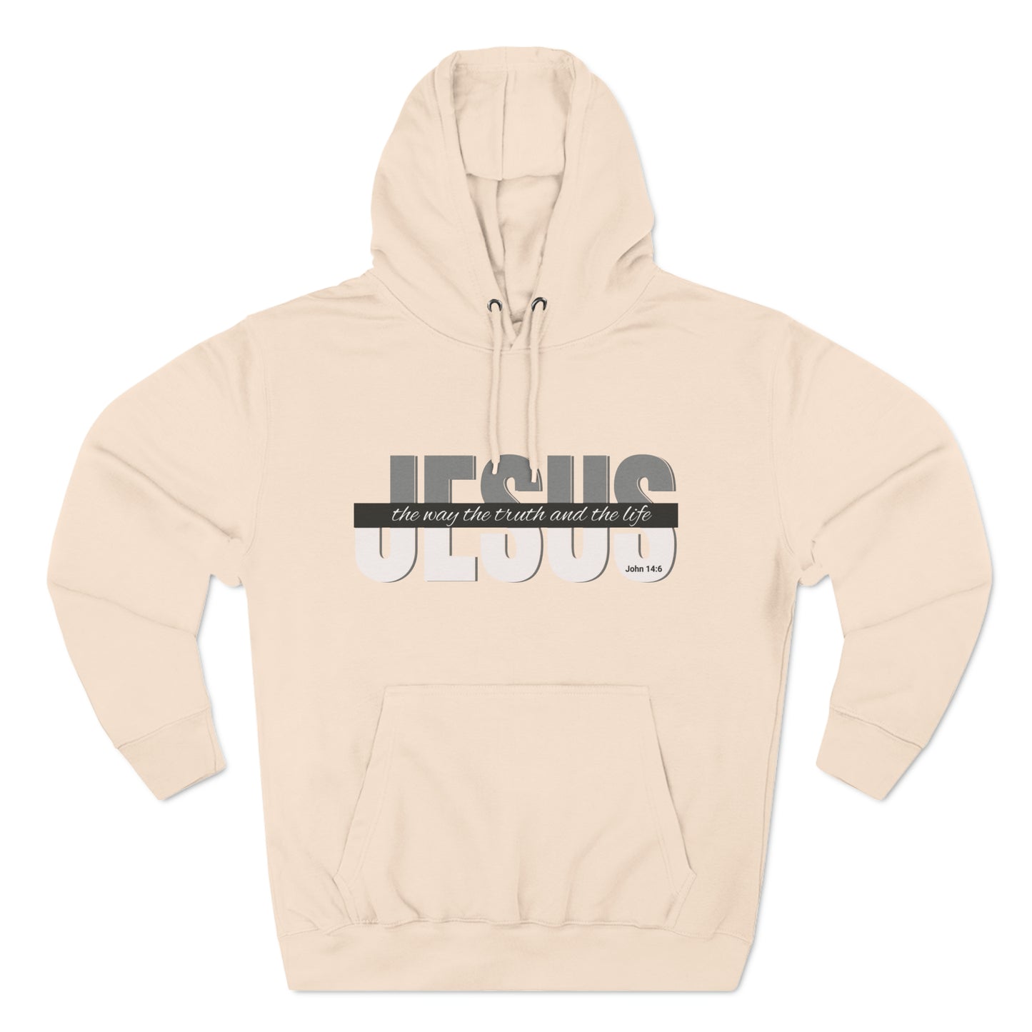 Jesus The Way The Truth and The Life - John 14:6 - Three-Panel Fleece Hoodie