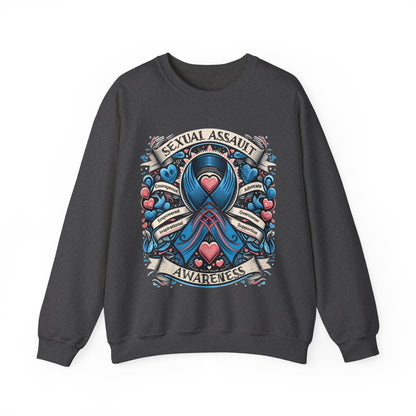 Sexual Assault Awareness - Unisex Heavy Blend™ Crewneck Sweatshirt