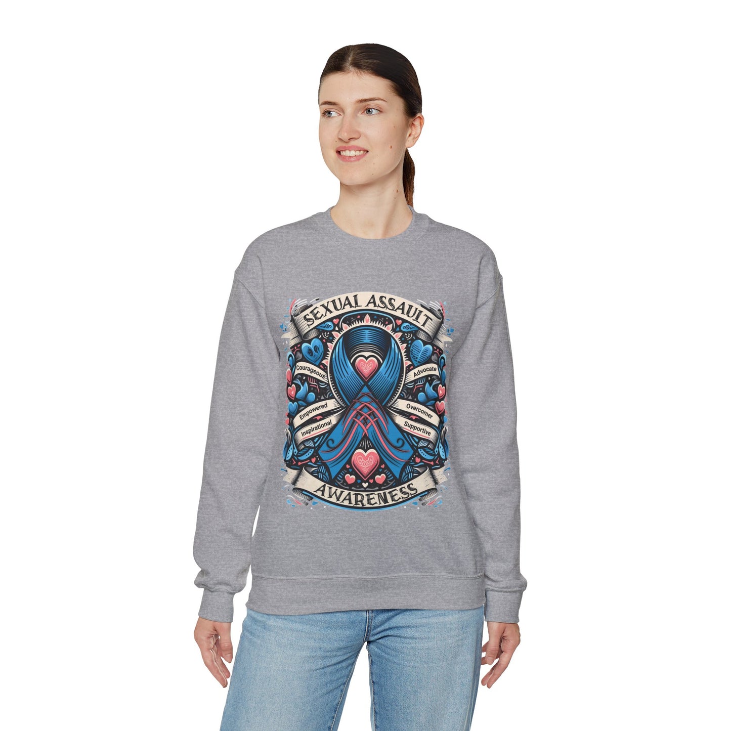 Sexual Assault Awareness - Unisex Heavy Blend™ Crewneck Sweatshirt