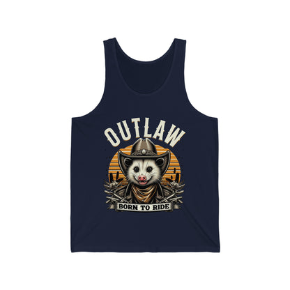 Outlaw Born To Ride - Unisex Jersey Tank