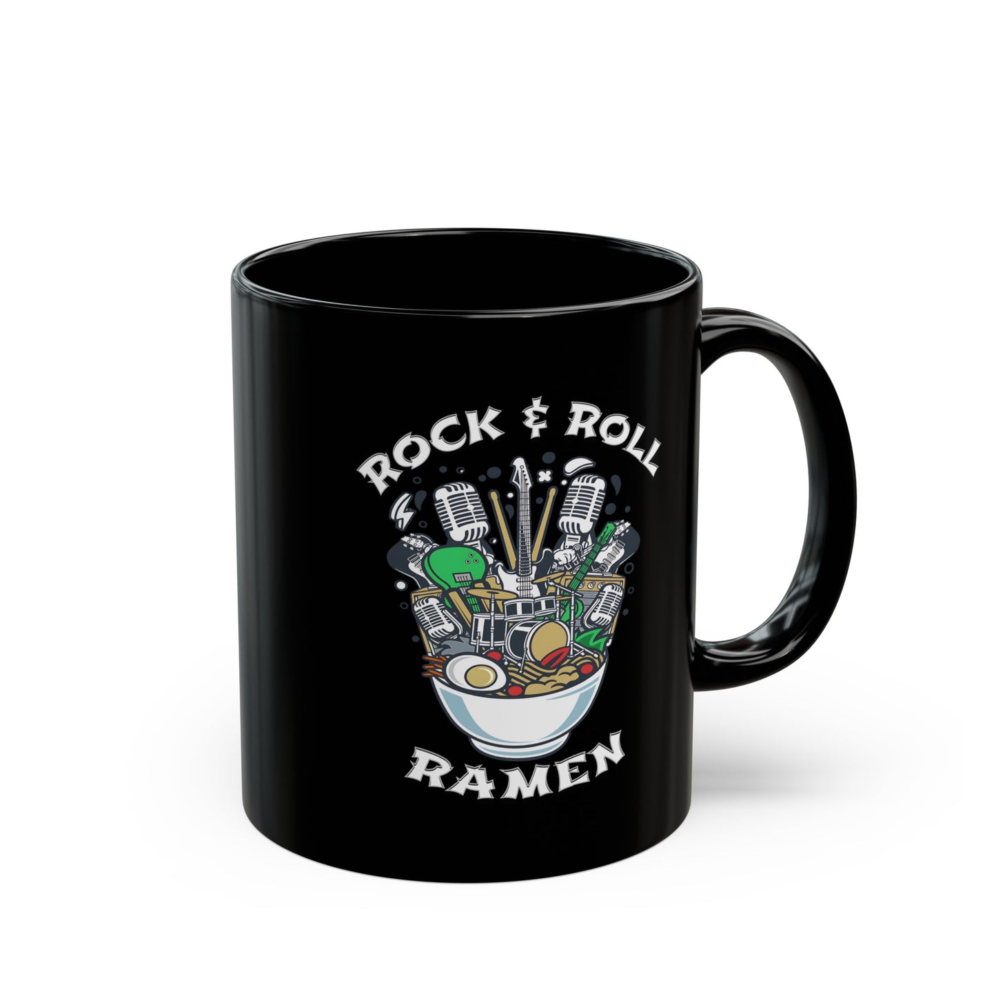 Rock & Roll Ramen - Black Mug (11oz, 15oz)