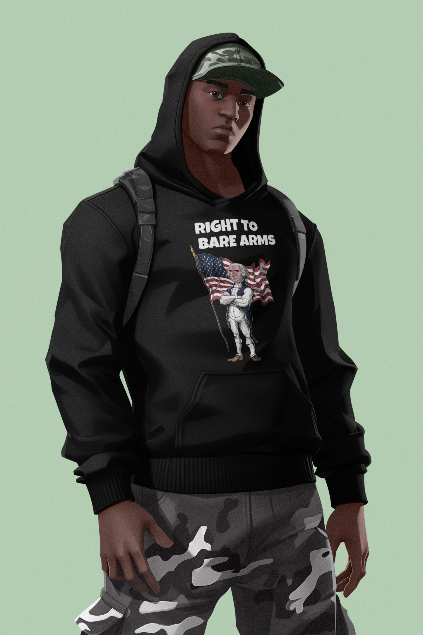 Right To Bare Arms - Unisex Heavy Blend™ Hooded Sweatshirt