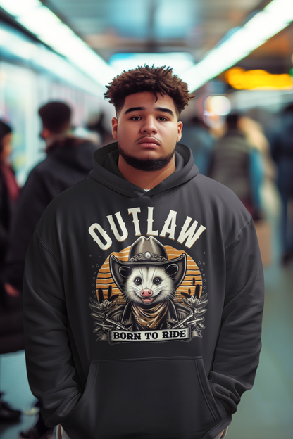 Outlaw Born To Ride - Unisex Heavy Blend™ Hooded Sweatshirt