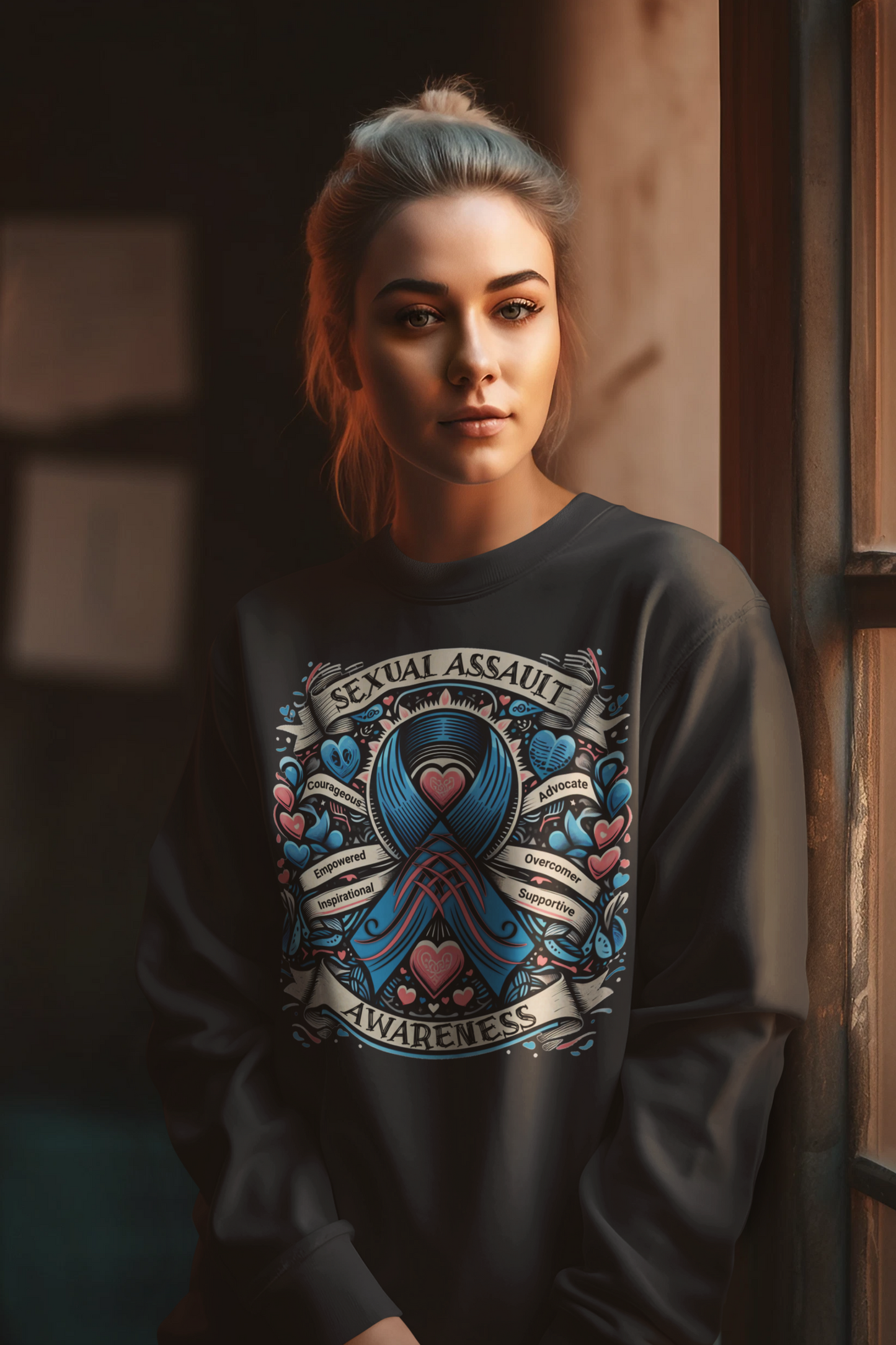 Sexual Assault Awareness - Unisex Heavy Blend™ Crewneck Sweatshirt