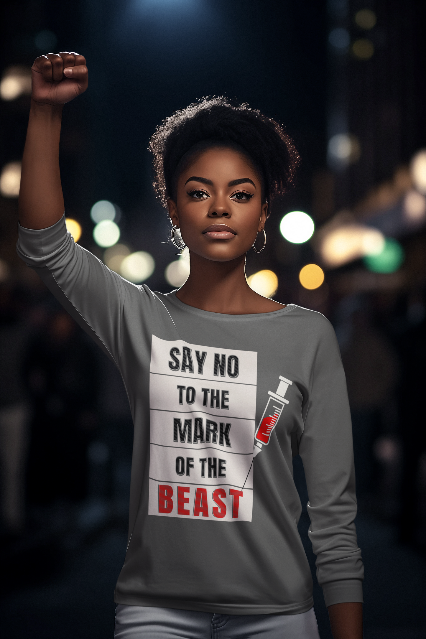 Say No To The Mark Of The Beast Faith Inspired - Unisex Ultra Cotton Long Sleeve Tee