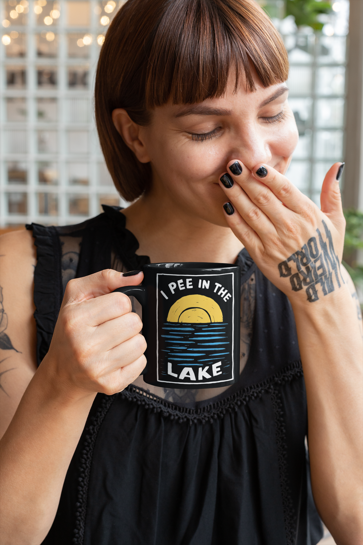 I Pee In The Lake - Black Mug (11oz, 15oz)