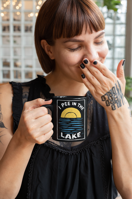 I Pee In The Lake - Black Mug (11oz, 15oz)