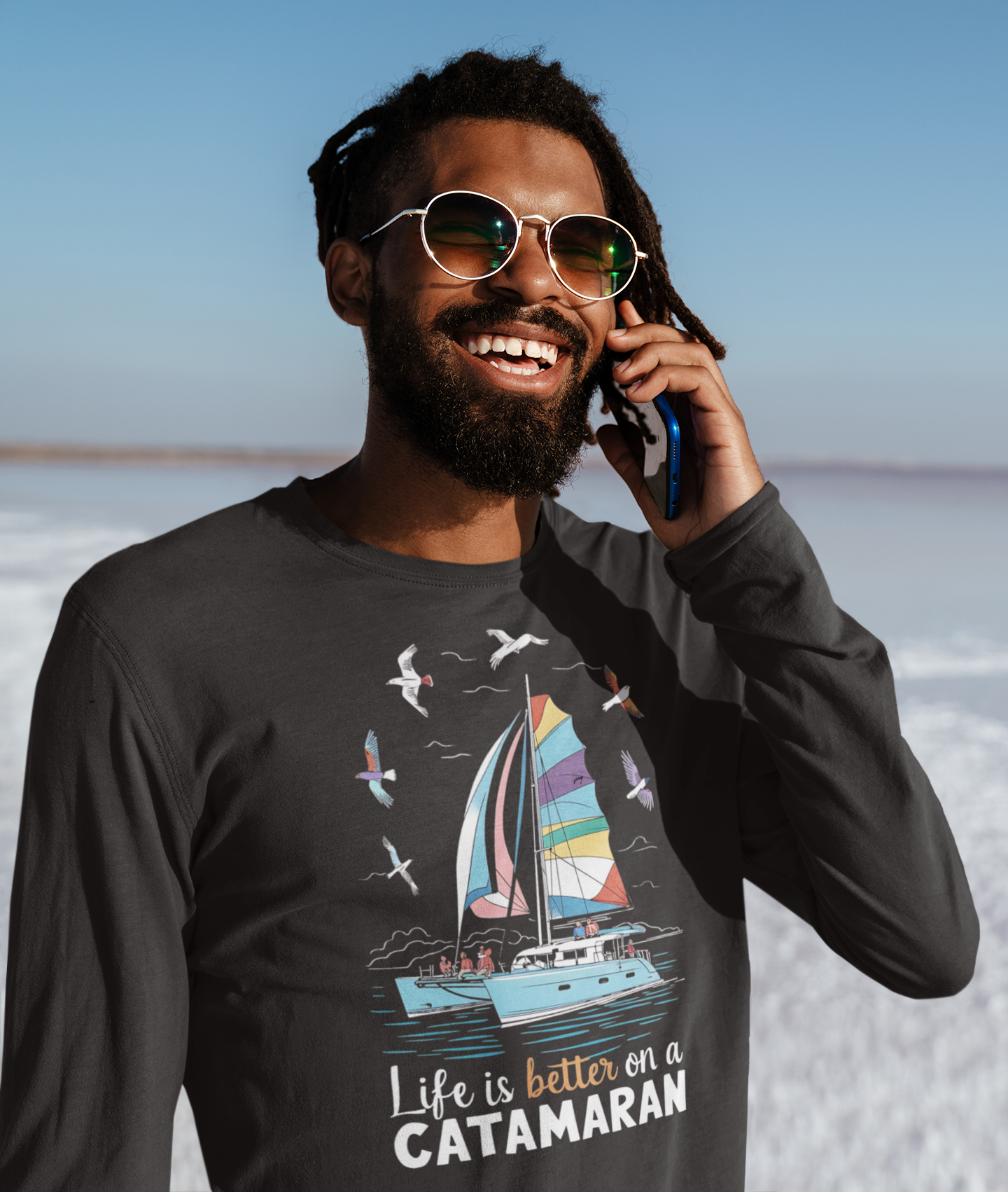 Life is Better on a Catamaran - Unisex Ultra Cotton Long Sleeve Tee