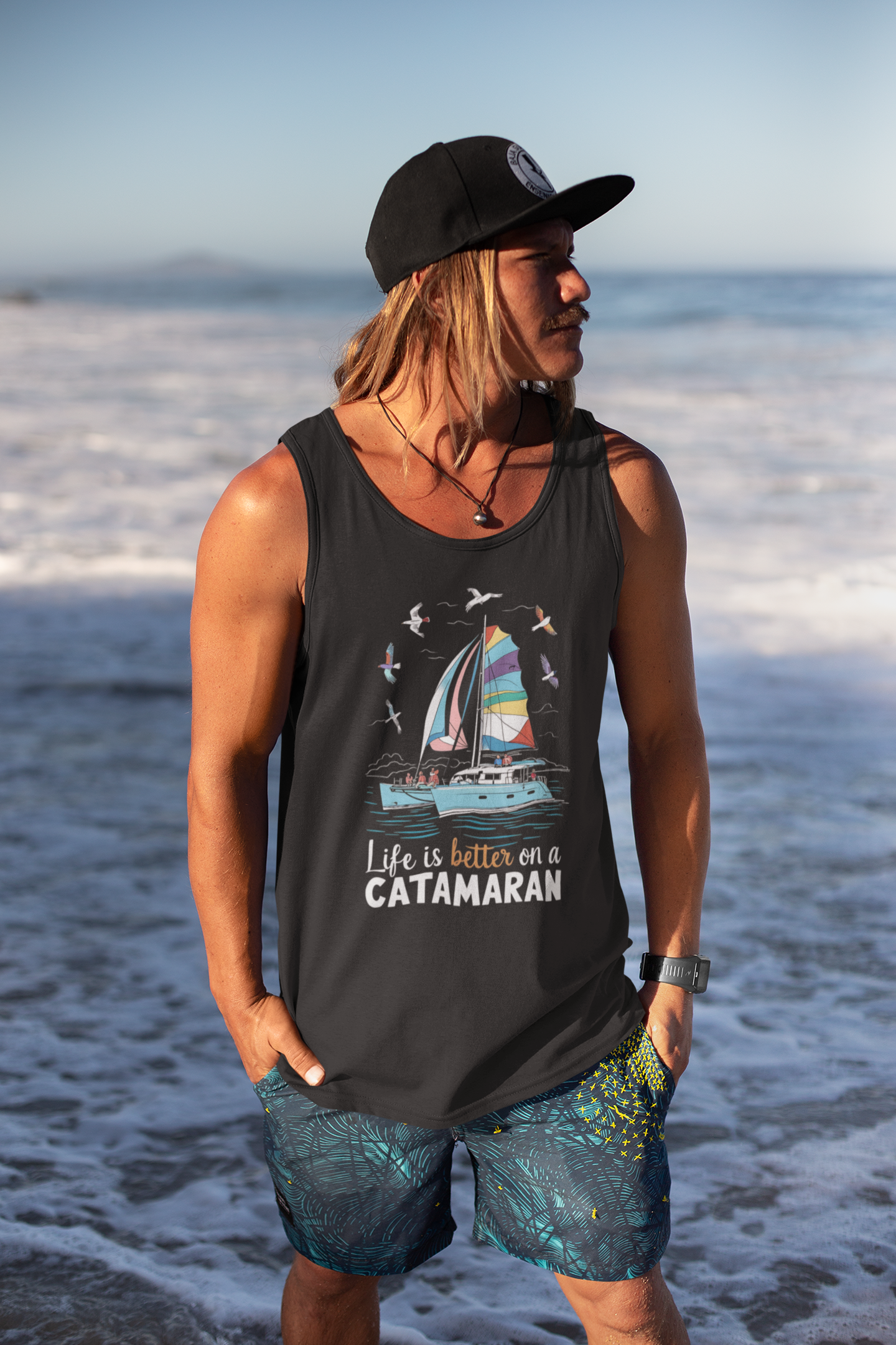 Life is Better on a Catamaran - Unisex Jersey Tank